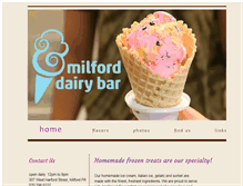 Tablet Screenshot of milforddairybar.com